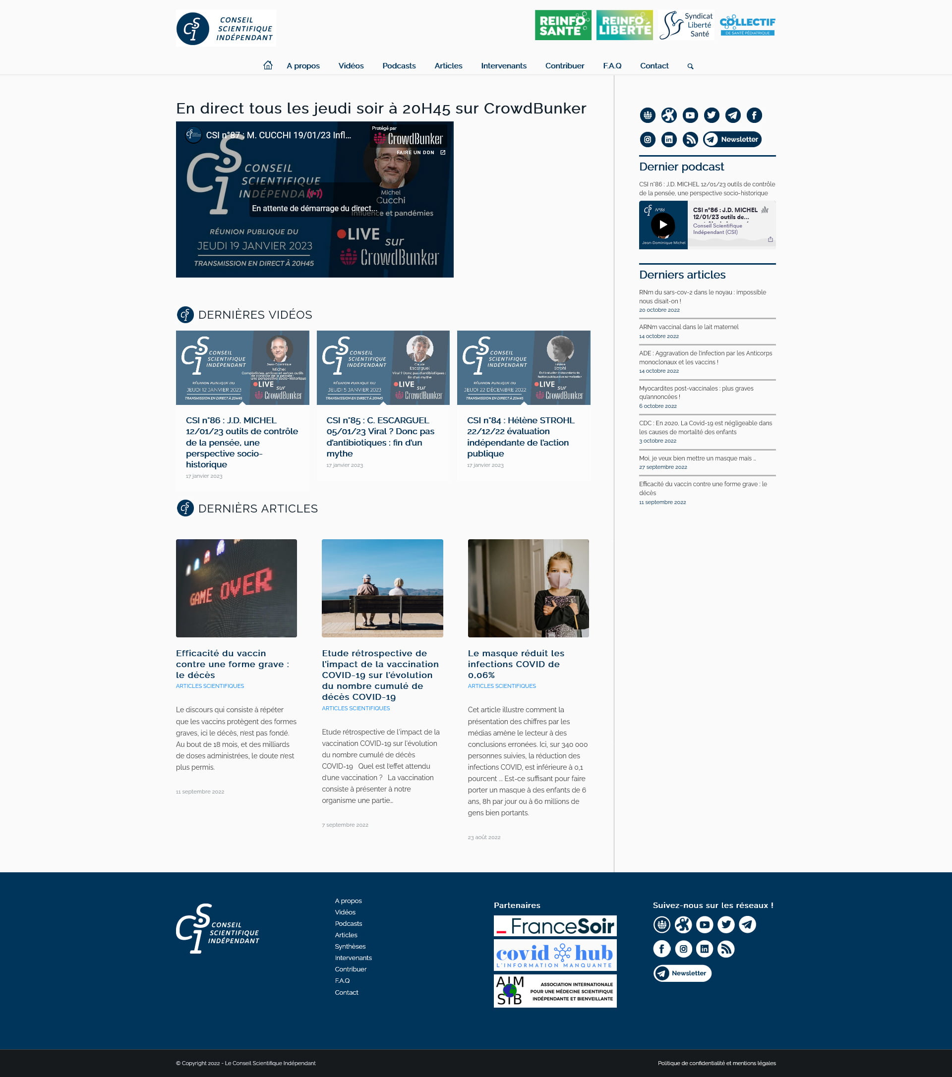conseil scientifique indépendant Nouveau site internet pour le conseil scientifique indépendant